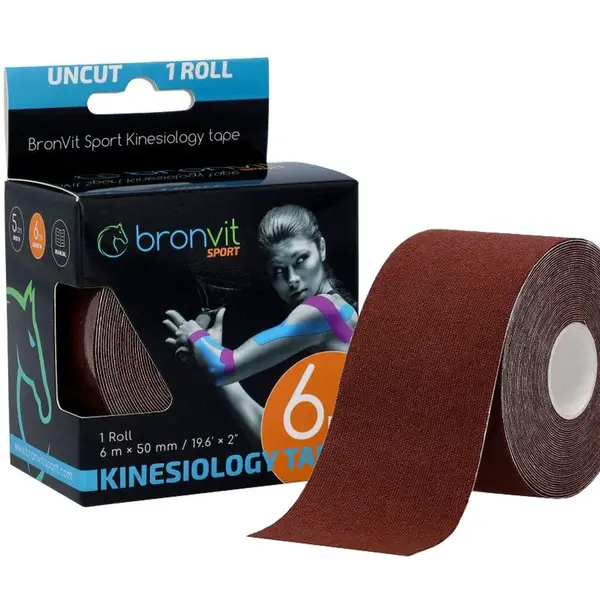 BronVit Sport Kinesio Tape classic 5 cm x 6 m tejpovací páska kávová