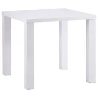 P & B JÍDELNÍ STŮL, vysoce lesklá bílá, 80/75/80 cm