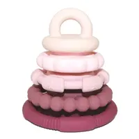 Skladacia pyramída s hryzadielkami, ružová