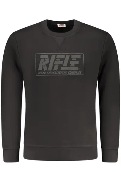 RIFLE MEN&#39;S BLACK ZIP-UP SWEATSHIRT