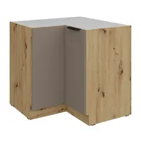 Spodní rohová skříňka Aria 90x90 DN 2F BB Barva korpusu: Dub artisan, Barva dvířek: TA - Sandgrau AFM