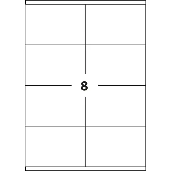 Samolepicí etikety 105 x 70 mm, 8 etiket, A4, 100 listů