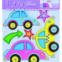 Decor Room Dětské prostorové samolepky na zeď - auta
