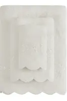 Ručník SILVIA s krajkou 50x100cm Smetanová