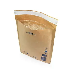 100 x Bublinkové obálky 220x265mm, samolepicí s krycím proužkem, 80% recyklované, hnědé | RAJA