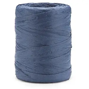 Darčeková stuha Raphia, šírka 80 mm, dĺžka 100 m, modrá