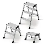Hliníkové skládací schůdky na kolečkách se 3 stupni