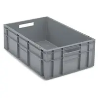 Stohovatelná europřepravka 600 x 400 x 200 mm, šedá, objem 40l, nosnost 15kg  | RAJA