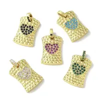 Brass Micro Pave Cubic Zirconia Pendants