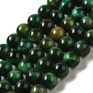 Grade AB+ Dyed Natural Tiger Eye Beads Strands