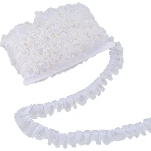 10M Polyester Polka Dot Lace Ribbons