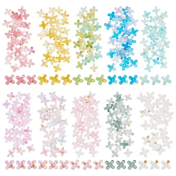 40g 10 Colors Frosted Acrylic Beads