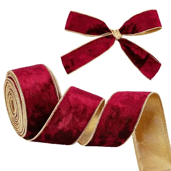 Single Face Velvet Wired Ribbon