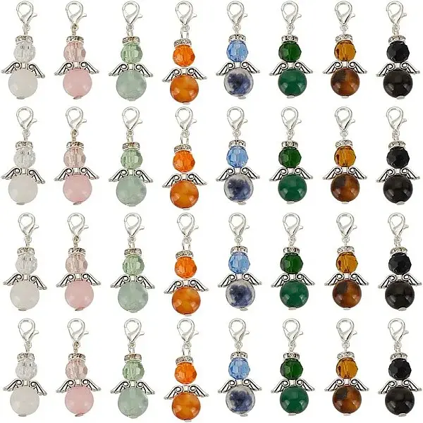 Angel Natural Gemstone Pendant Decoration