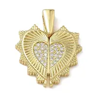 Brass Micro Pave Cubic Zirconia Pendants