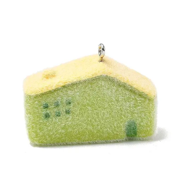 Flocky Opaque Resin Pendants