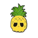 Pineapple Skull Enamel Pins