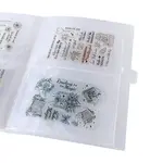 8 Inch 2 Grids Transparent PP Plastic Photocard Storage Albums