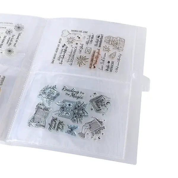 8 Inch 2 Grids Transparent PP Plastic Photocard Storage Albums