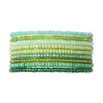 9Pcs Rondelle Glass Seed Beaded Stretch Bracelet Sets