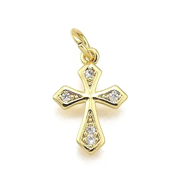 Brass Micro Pave Cubic Zirconia Pendants