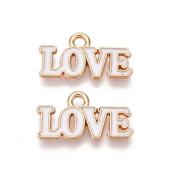 Valentine's Day Theme Alloy Enamel Pendants