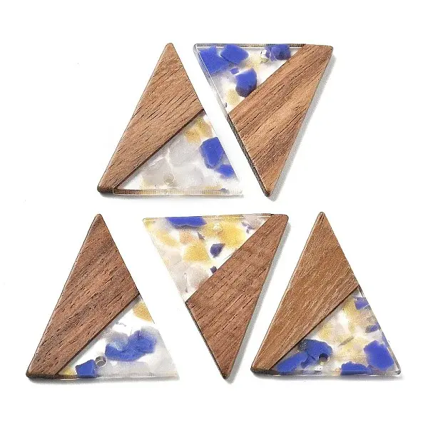 Resin and Walnut Pendants