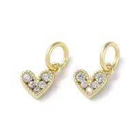 Rack Plating Brass Micro Pave Cubic Zirconia Pendants