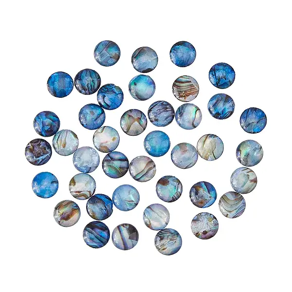 40Pcs Abalone Shell/Paua Shell Cabochons