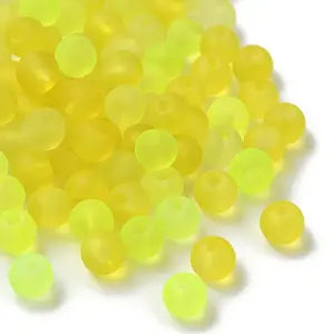 Frosted Transparent Glass Beads