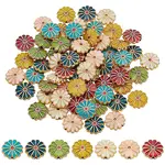 70Pcs 7 Colors Alloy Enamel Beads