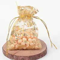 Rose Printed Organza Bags