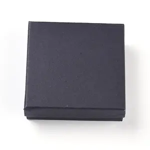 Kraft Cotton Filled Cardboard Paper Jewelry Set Boxes