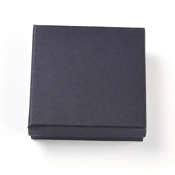 Kraft Cotton Filled Cardboard Paper Jewelry Set Boxes