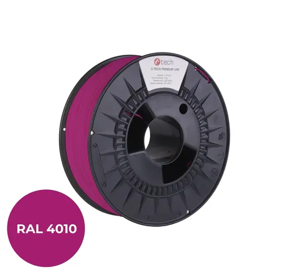 C-Tech 3DF-P-PETG1.75-4010 3D filament, PREMIUM LINE, PETG, RAL4010, 1,75mm, 1000g, Telekomunikační fialový (Telecommunications violet)