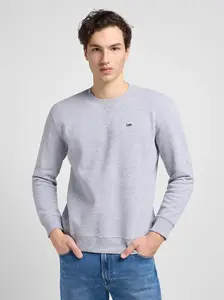 Pánská mikina LEE PATCH CREW SWS GREY MELE 112121797 Velikost: M