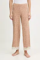 Pyžamové kalhoty United Colors of Benetton dámské, béžová barva, 32V93F04S