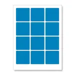 Samolepicí etikety 60 x 60 mm, 12 etiket, A4, 20 listů, modré
