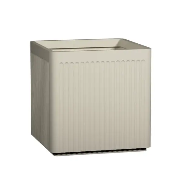 Květináč Block Linea, hedvábně bílá, více velkostí - Pottery Pots Velikost: L - 50 x 50 x 50 cm