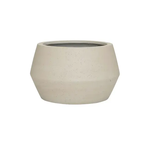 Květináč Harley Low, jemná béžová, více velkostí - Pottery Pots Velikost: S - ⌀ 36, v. 21,5 cm