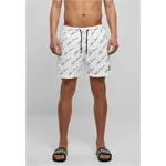 Swim Shorts Pattern whitescriptlogo