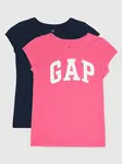 GAP Children's T-shirt with logo, 2 pcs - Girls