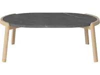 Konferenční stolek Mix 95 x 61 cm, více variant - Bolia Varianta: Pietra Grey marble | White pigmented oiled oak, Solid | v. 35 cm