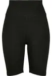 Women's high-waisted cycling shorts - black