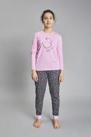Girls' pyjamas Antilia long sleeves, long legs - pink/print