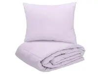 Letní přikrývka prošívaná 140x200 cm s povlakem na polštář SUMMER 70x90 cm, fialová