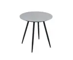 Kulatý jídelní stůl s černými nohami MELODY 70x70, šedý