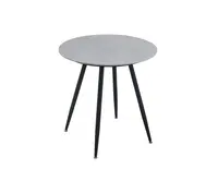 Kulatý jídelní stůl s černými nohami MELODY 70x70, šedý