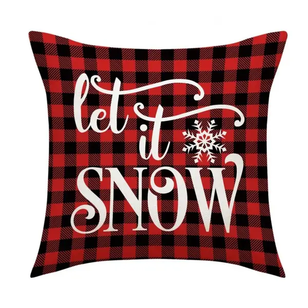 Vianočná obliečka na vankúš LET IT SNOW 45x45 cm, červená