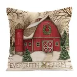 Vánoční povlak na polštář EVERGREEN FARM 45x45 cm, barevný